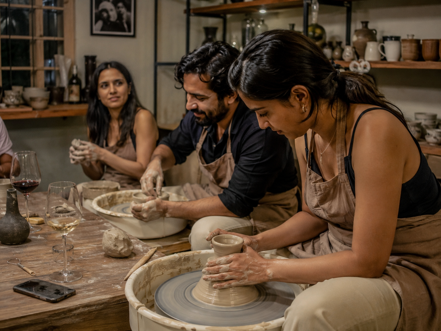 Pottery and wine workshop